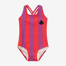 Color Block Striped One-Piece Swimsuit