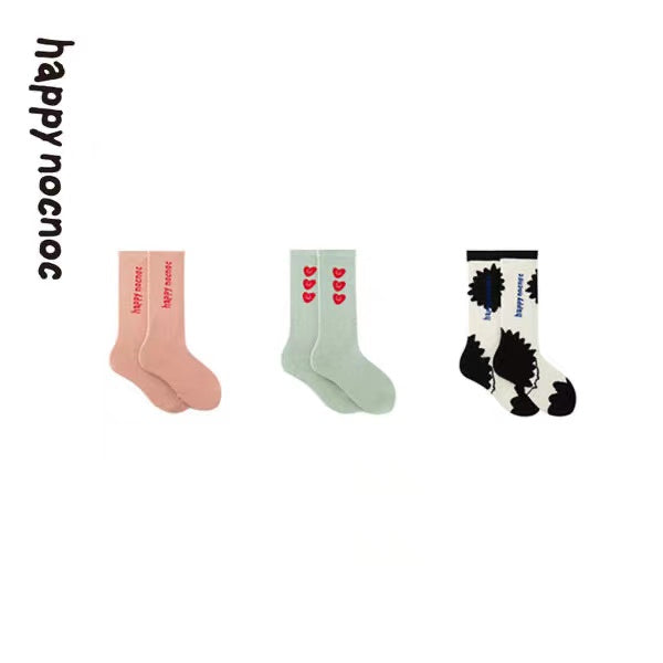 Cotton Casual Solid Mid Tube Socks