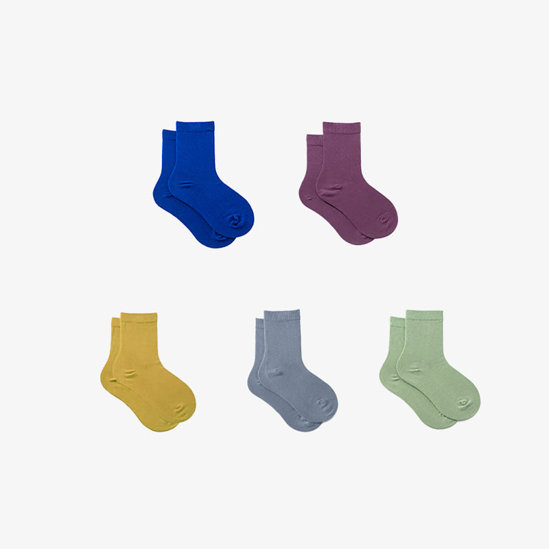 Adult Toddler Kids Solid Color Mid Tube Socks