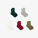 Adult Toddler Kids Solid Color Mid Tube Socks