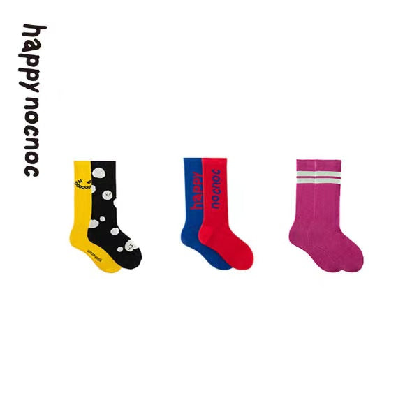 Cotton Casual Solid Mid Tube Socks