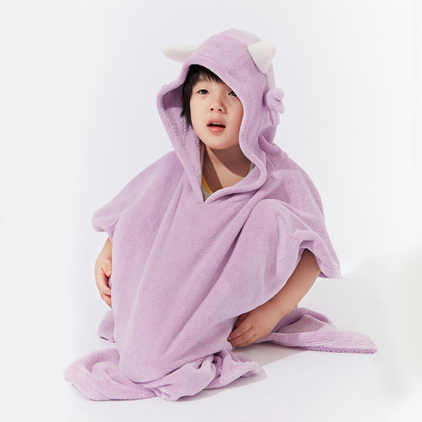 0.8s Instant Water Absorption Hooded Cloak Bath Towel Bathrobe