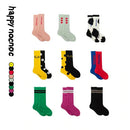 Cotton Casual Solid Mid Tube Socks