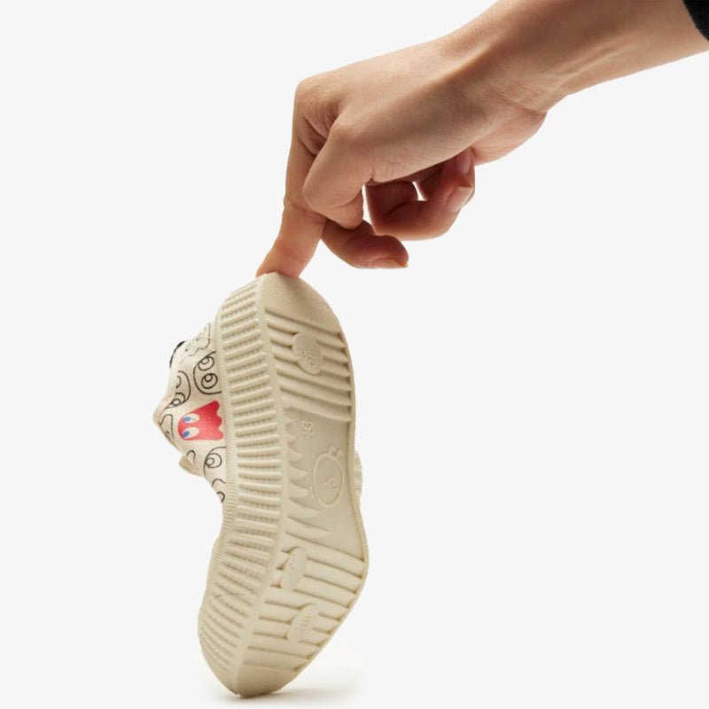 Pac-Man Ghost Printed Velcro Canvas Shoes