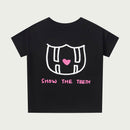 Cartoon Hippo Printed Short Sleeved T-shirt