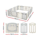 Keezi Baby Playpen 20 Panels Foldable Toddler Fence Safety Play Activity Centre