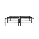 Artiss Folding Queen Metal Bed Frame - Black