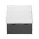 Keezi Kids Bookshelf Childrens Bookcase Organiser Storage Shelf Wooden White