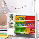 Keezi Kids 8 Bin Compartment Toy Shelf Organiser