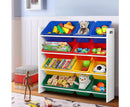 Keezi Kids 12 Bin Compartment Toy Shelf Organiser