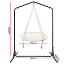 Keezi Kids Outdoor Nest Spider Web Swing Hammock Chair with Stand Garden 100cm