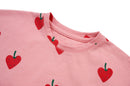 Toddler Girl Strawberry print designed T-shirt