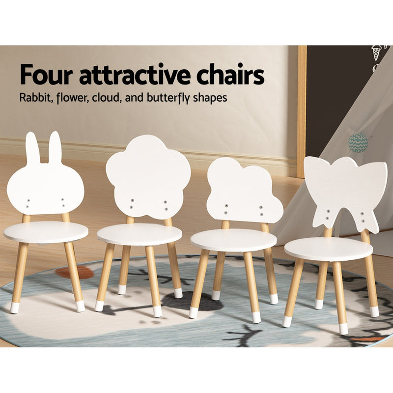 Keezi 5 Piece Kids Table and Chairs Set Children Activity Study Play Desk