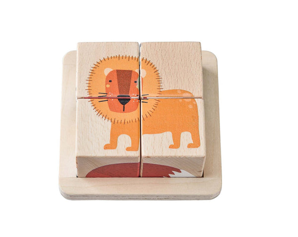 WOODEN BLOCK PUZZLE JUNGLE ANIMAL