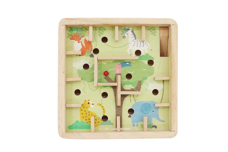 WOODEN JUNGLE ANIMAL LABYRINTH