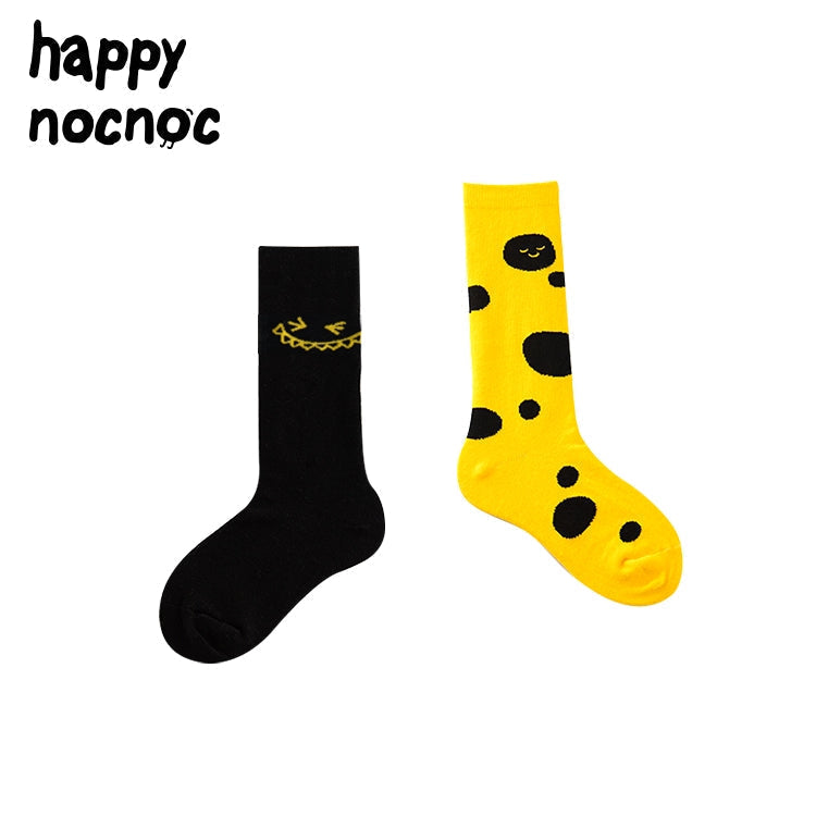 Cotton Polka Dot Mid Tube Socks