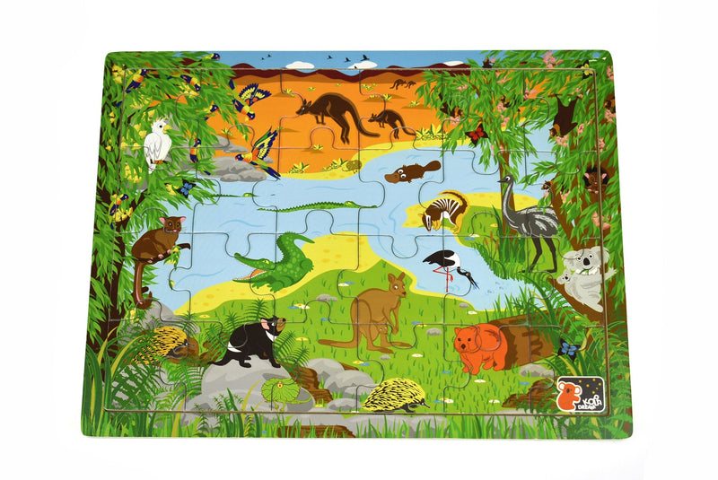 AUSTRALIAN ANIMAL AND NAMES JIGSAW PUZZLE 24PCS