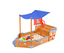 Keezi Boat Sand Pit With Canopy