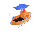 Keezi Boat Sand Pit With Canopy