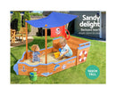Keezi Boat Sand Pit With Canopy