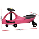 Kids Ride On Swing Car  - Pink