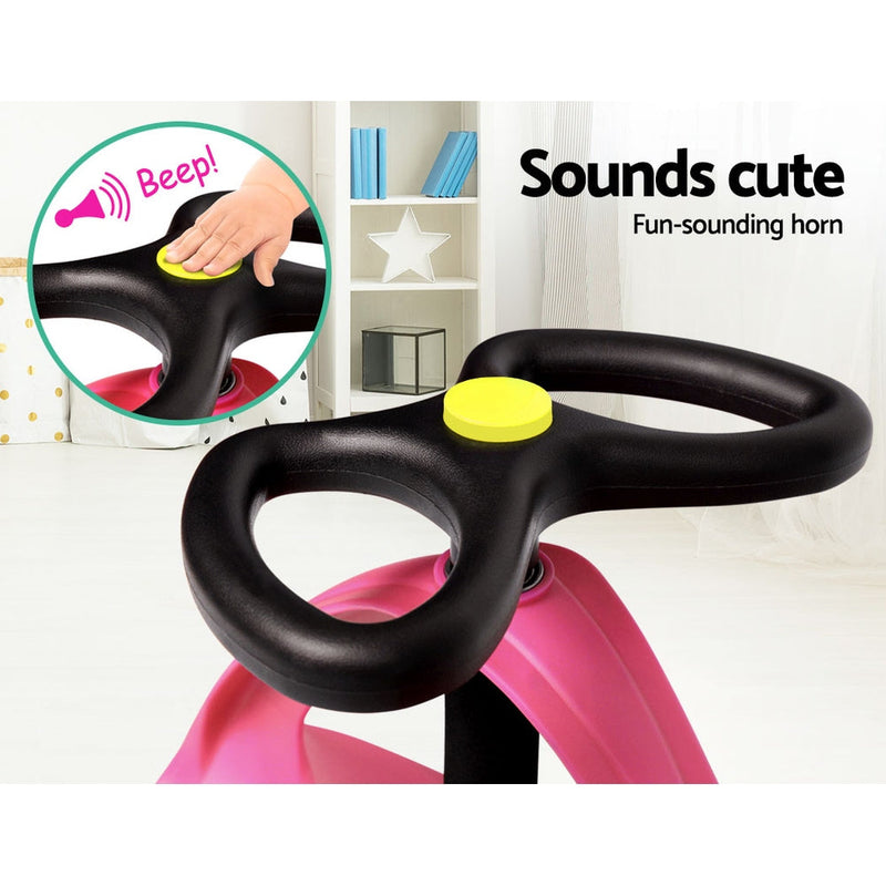 Kids Ride On Swing Car  - Pink