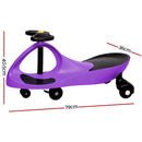 Kids Ride On Swing Car - Purple