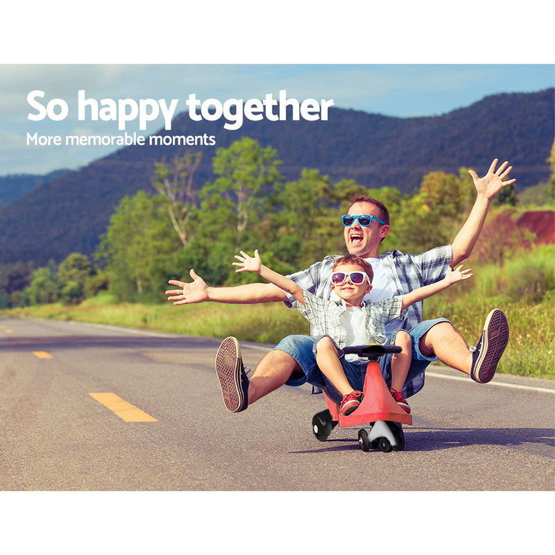 Kids Children Swing Car Ride On Toys Scooter Wiggle Slider Swivel Cars Red