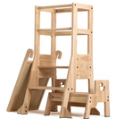 My Duckling JALA Deluxe Solid Wood Adjustable Learning Tower - Duck Stool Handle