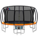 Everfit 16FT Trampoline Round Trampolines With Basketball Hoop Kids Present Gift Enclosure Safety Net Pad Outdoor Orange