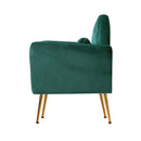 Artiss Armchair Lounge Chair Accent Armchairs Chairs Sofa Green Cushion Velvet