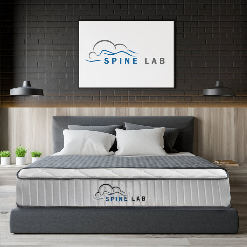 Spine-Lab Mattress 5 Zone 21cm Medium Firm Foam Bonnell Spring - Single - White