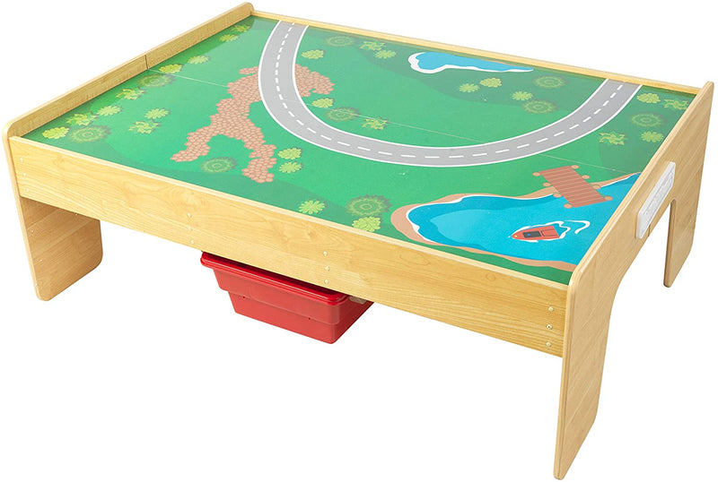 Adventure Town Railway Train Set & Table with EZ Kraft Assembly for kids