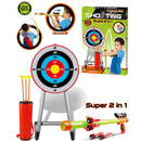 New Kingsport Large 2 in 1 Archery Set Kids Suction Arrows Target 90cm Stand
