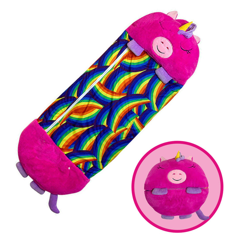 Large Size Happy Sleeping Bag Child Pillow Birthday Gift Camping Kids Nappers Rose Red