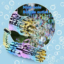 Automatic Gatling Bubble Gun Summer Soap Water Bubble Machine With Light Kid Toy