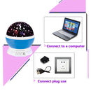 LED Night Star Galaxy Projector Light Rotating Starry Lamp Pink