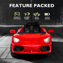 ROVO KIDS Ride-On Car LAMBORGHINI Inspired - Electric Toy Battery Remote Red