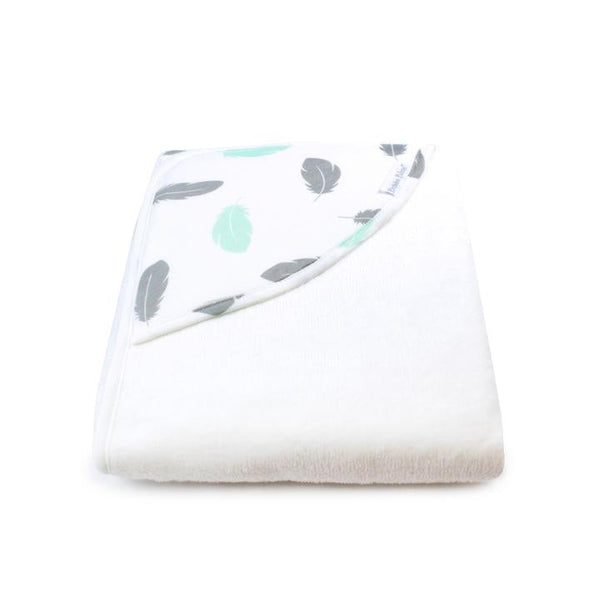 Bubba Blue Feathers Organic Cotton Hooded Towel 104871