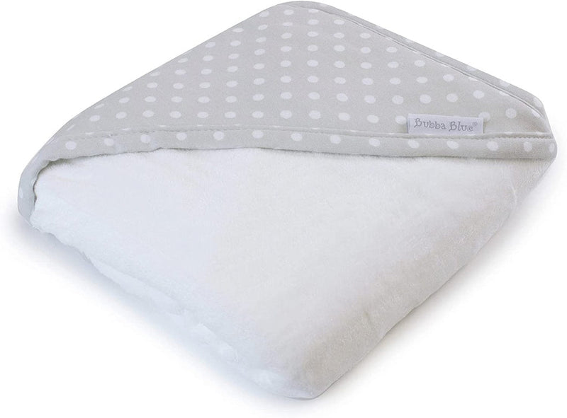 Bubba Blue Grey Polka Dots Hooded Towel