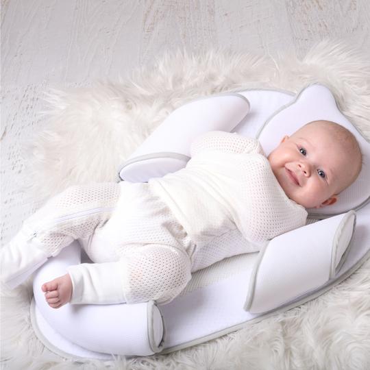 Bubba Blue Air+ Infant Sleep Positioner with Head Rest White 100576