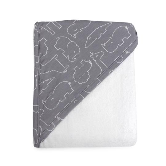 Bubba Blue Ash Grey Safari Bamboo Hooded Towel BB06578