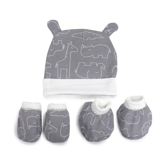 Bubba Blue Ash Grey Safari Bamboo 3pcs Layette Set BB06622