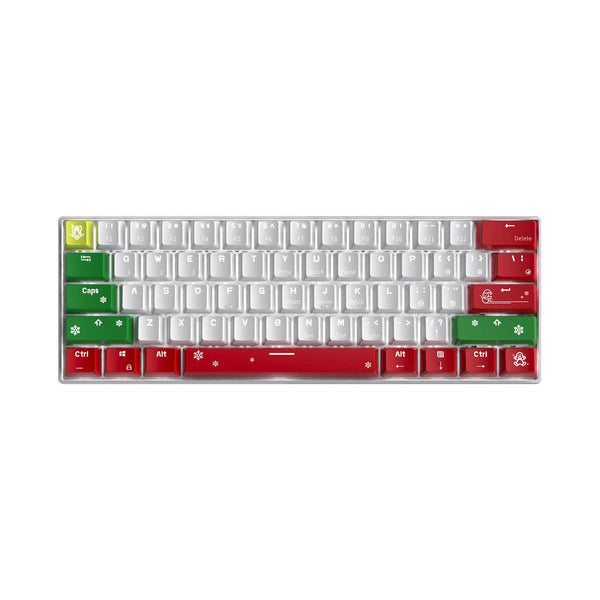 Royal Kludge RK61 Christmas Tri Mode Hot Swappable RGB Mechanical Keyboard (Red Switch)