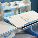 Height Adjustable Children Kids Ergonomic Study Desk Chair Set 120cm Blue AU
