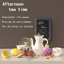 65pcs 93cm Children Kitchen Kitchenware Play Toy Simulation Steam Spray Cooking Set Cookware Tableware Gift Brown Color