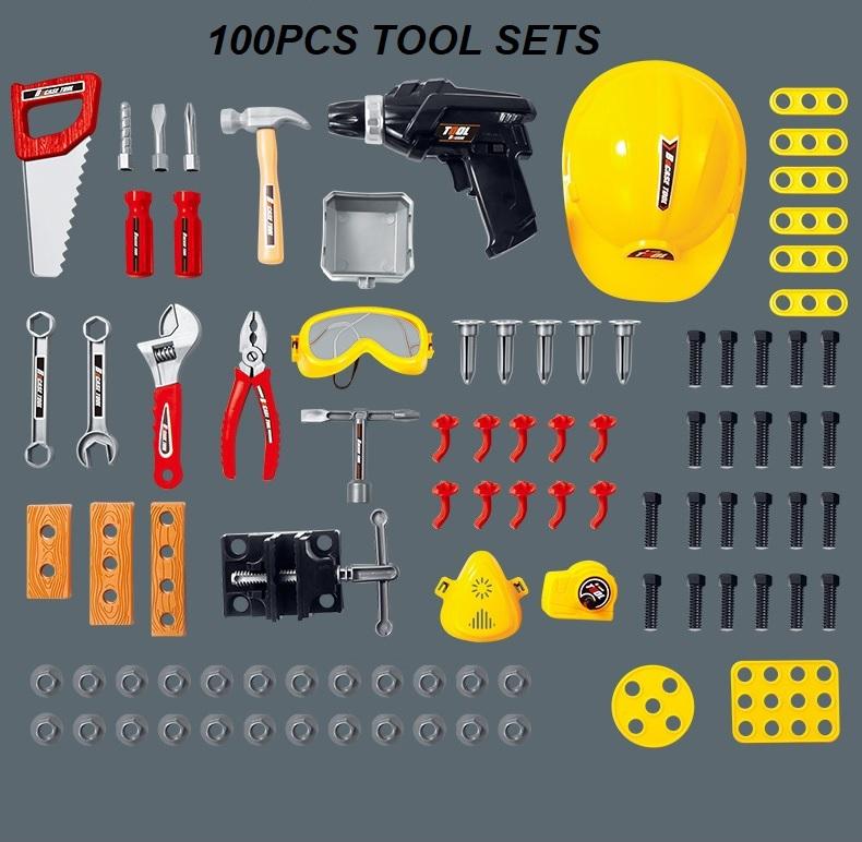 Toy Power Workbench, Kids Power Tool Bench Construction Set with Tools and Electric Drill