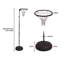 Netball Ring with Stand Portable Pole Height Adjustable