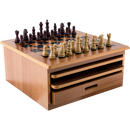 10 in 1 Wooden Chess Board Games Slide Out Checkers House Unit Set