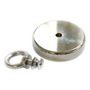Round Neodymium Fishing Magnet with Countersunk Hole and Eyebolt, 500 LBS pull